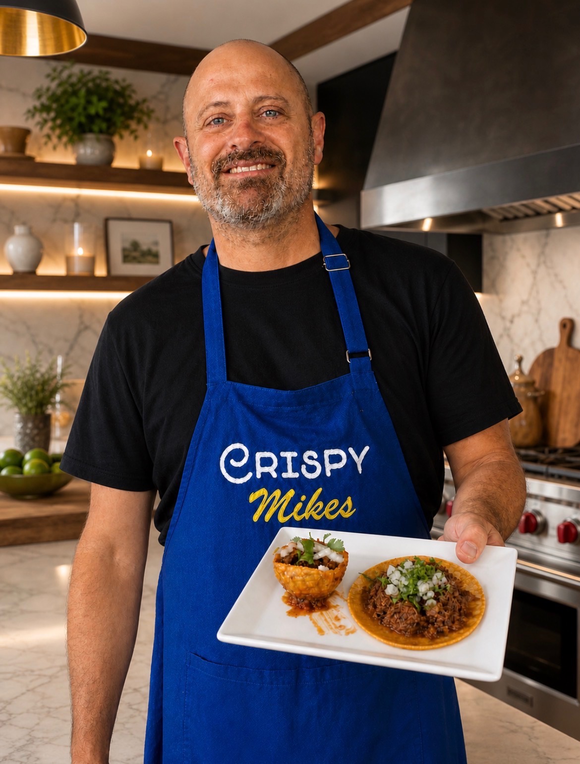 Birria taco and plantain cup dish